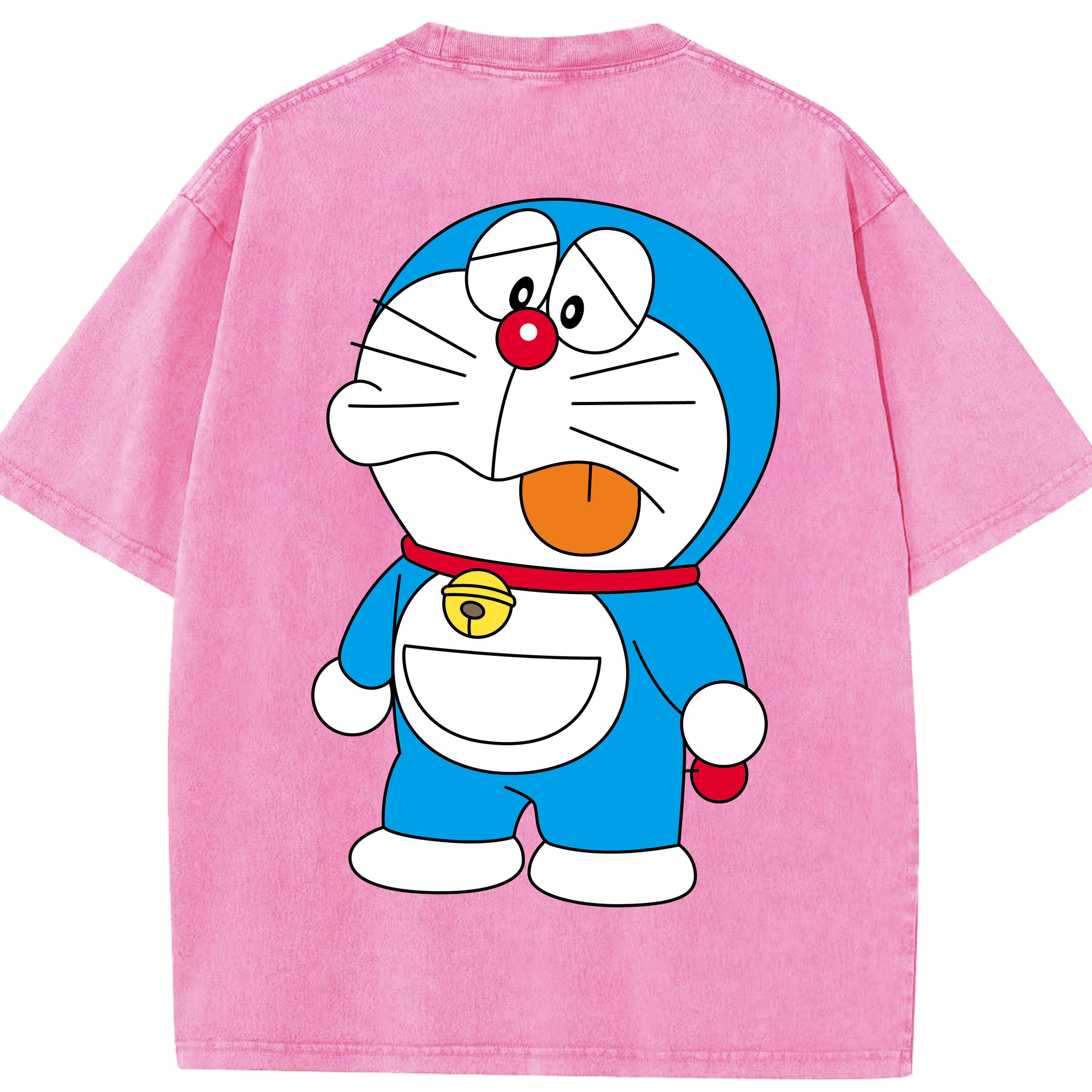 （画像用） ドラえもん Doraemon 綿100% ヴィンテージ風 半袖Tシャツ（背面プリント）